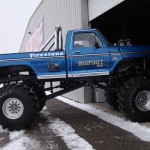 Pulling Bigfoot #1 into the Kruse Automotive and Carriage Musuem.